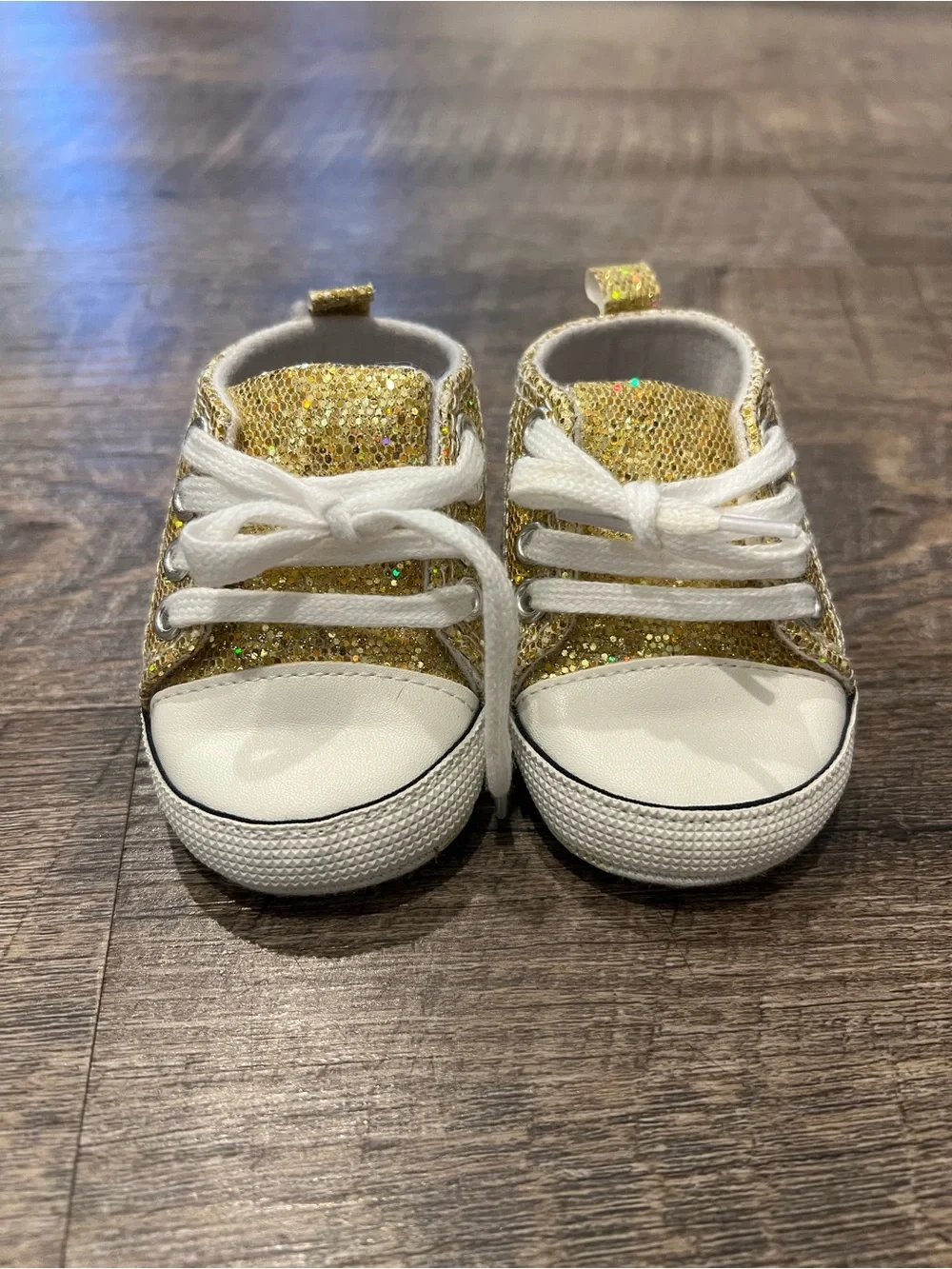 Converse Gold Glitter High-Top Baby Sneakers